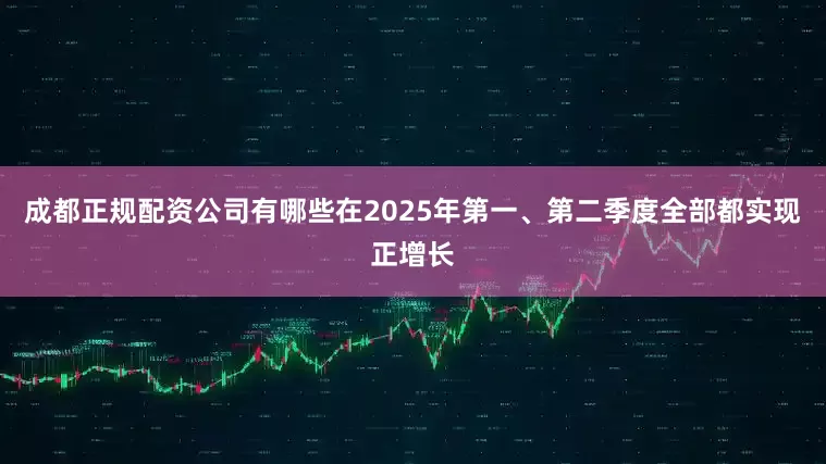 成都正规配资公司有哪些在2025年第一、第二季度全部都实现正增长
